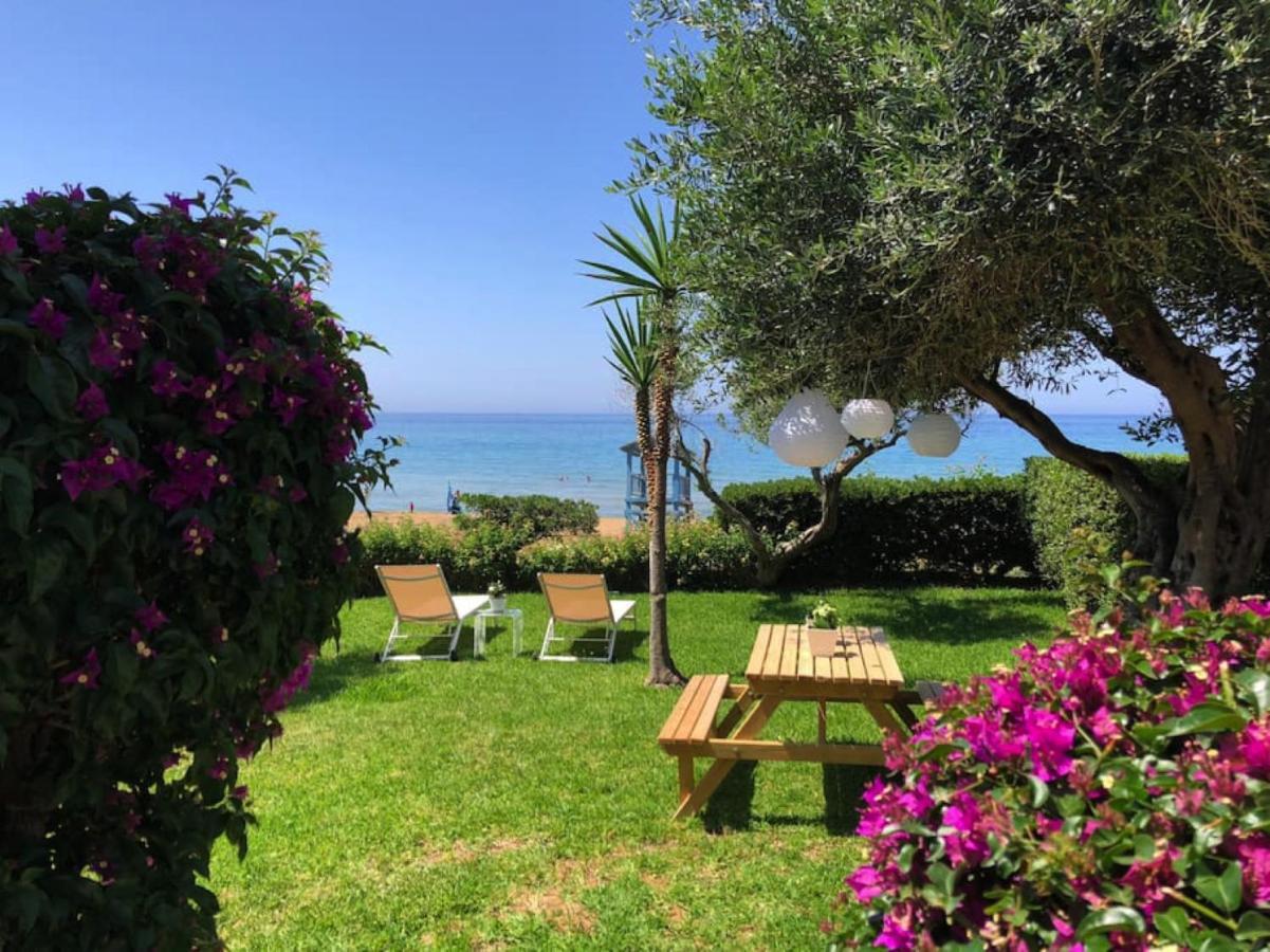Aqua Seafront Glyfada Corfu Beach House With Garden Exterior foto